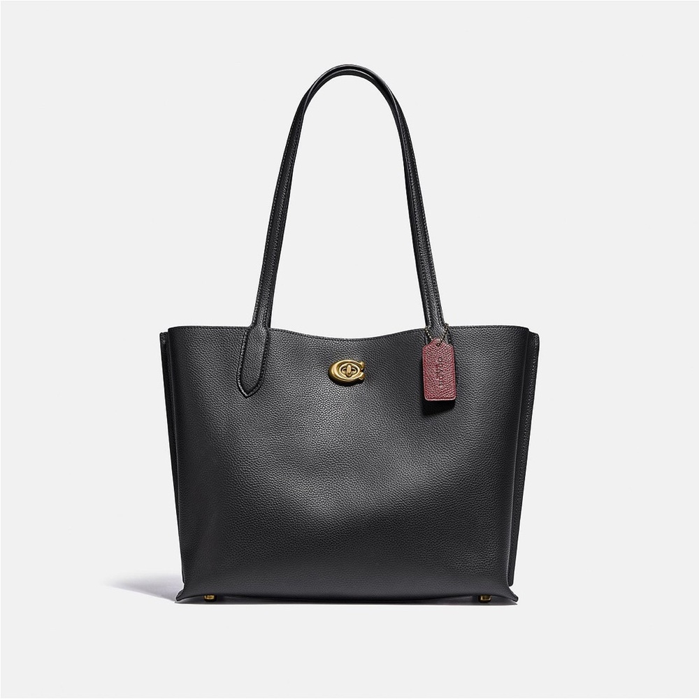 Coach Willow Leather Tote Black